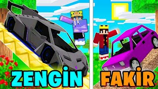 ZENGİN ARABA VS FAKİR ARABA MERDİVENİ! - Minecraft