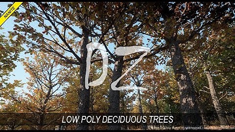 DZ Trees - Low Poly  Deciduous Trees (fall)