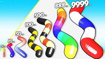 Gummy Worm Go - Level Up Worms Max Level ASMR Gameplay