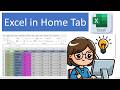 excel in home tab,