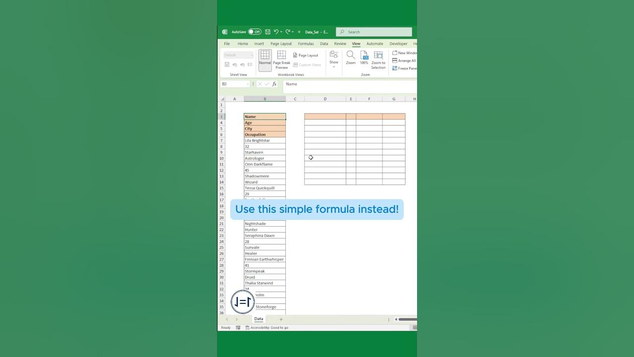 Day #102 Reorganize Your Data the Right Way! #exceltips #learnexcel # ...