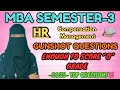 MBA SEM-3 Compensation Management Gunshot Questions💯| 2025 O.U | HR Specialization | Score "O" grade