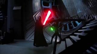Warren beating Darth Vader