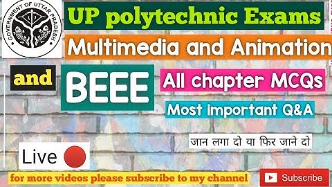 Multimedia And Animation & BEEE 🔥. MCQs Test Live 🔴 Class