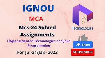 MCS 24 Solved Assignment July-21/Jan-22 || MCA/BCA || IGNOU || DalalTechnologies