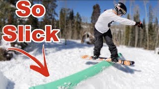 The Best Rail for a Backyard snowboard Park! - (Season 4, Day 134)