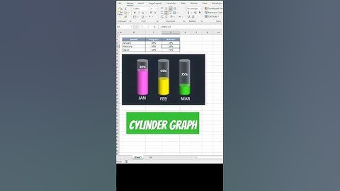 How to create CYLINDER GRAPH in excel. #exceltips #exceltricks #exceltutorial