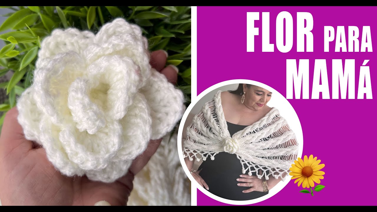 😍¡Decora TODO!​ FLOR TEJIDA a Ganchillo 😍 Yo Tejo con LAURA CEPEDA