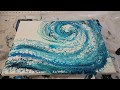 Acrylic pouring / pour painting / OCEAN wave! / Fluid art / acrylic painting / swipe / flow art