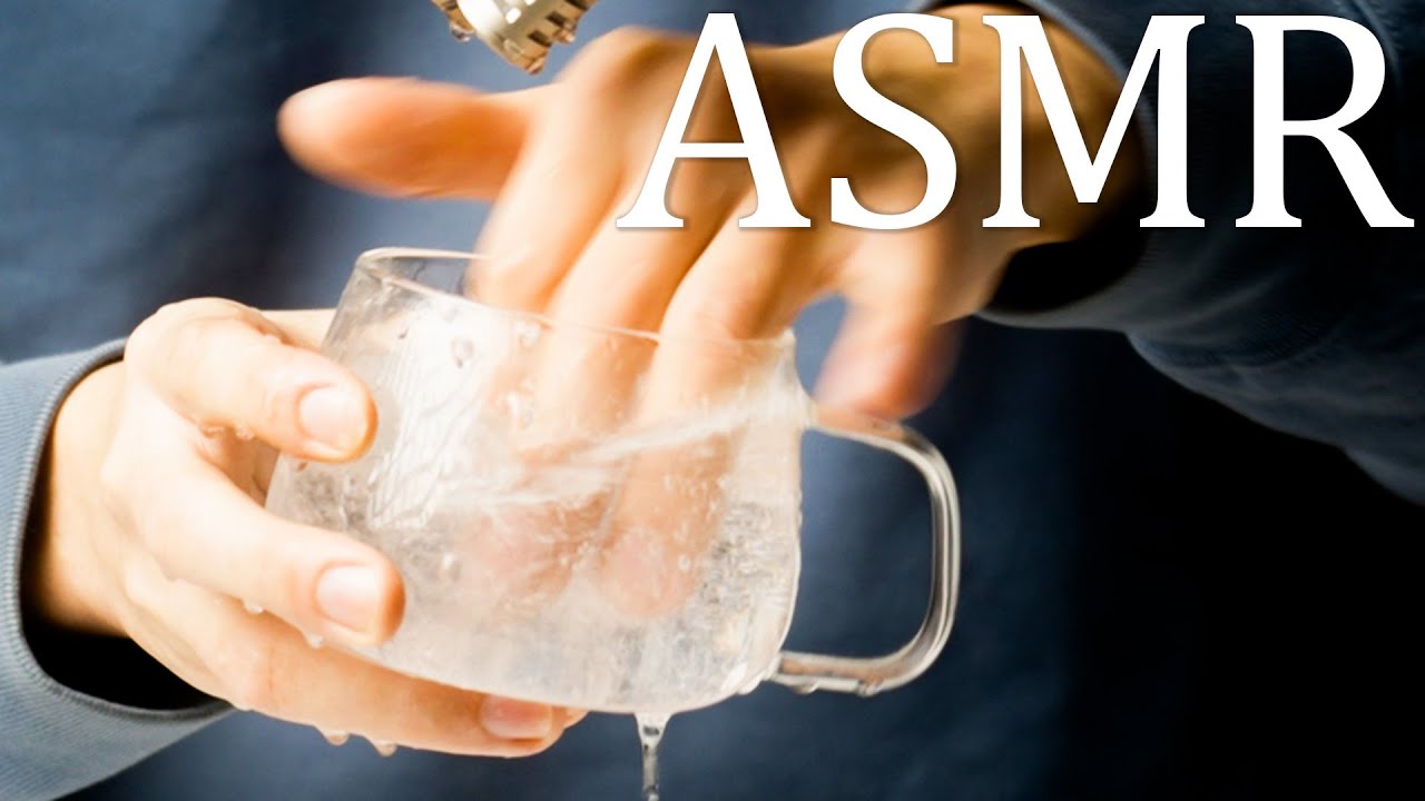 ASMR | 脳をリラックス 炭酸水とグラス Carbonated water and glass [no talking]