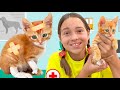 Sofia saves Kitten and and other adventures with pets