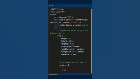 Creating a Solar System Animation with HTML & CSS | CSS Animation Tutorial