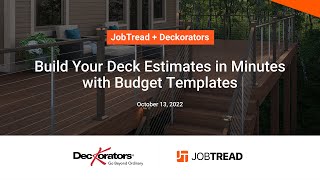 Build Your Deck Estimates in Minutes with Budget Templates