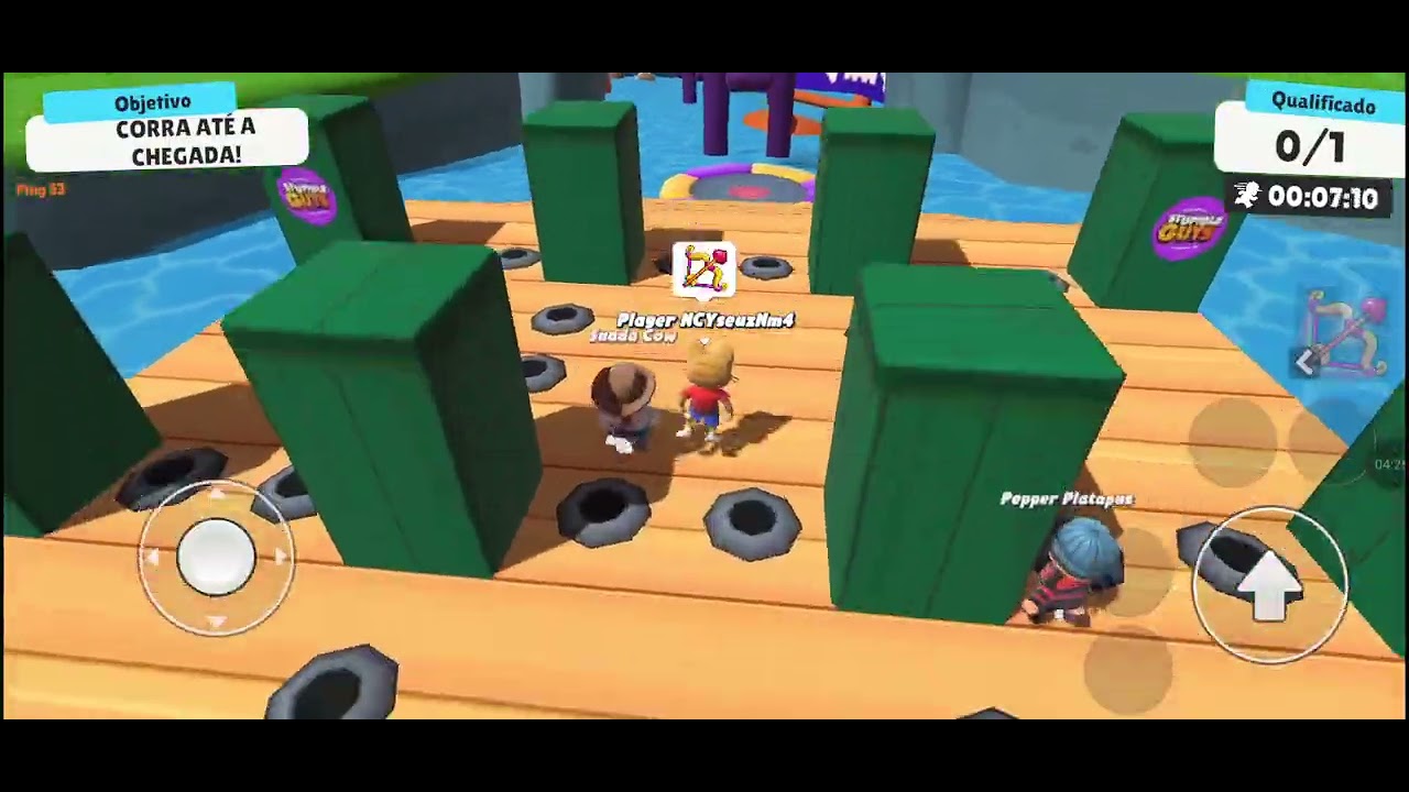 Jogando Stumble Guys e girei uma roleta de 90 gemas e só sobrou 12 gemas