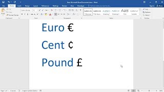 How to Insert Currency Signs in Word