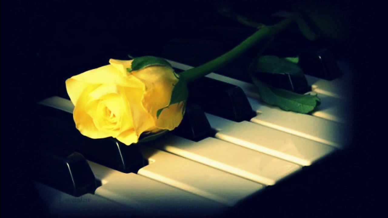 Романс пианино. Цветы на рояле. Прощальные цветы. Розы на рояле.