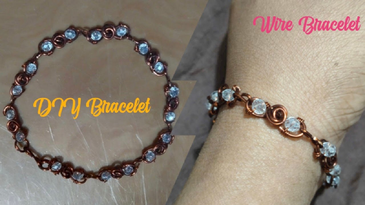 DIY Bracelet/Wire Bracelet/How To Make/Handmade/Jewellery Making ...