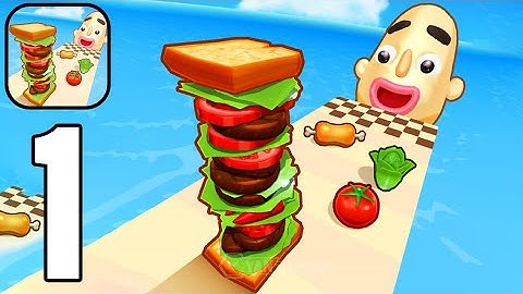 Sandwich Runner - Gameplay Walkthrough Part 1 Making food Sushi (Android,iOS)