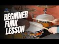 Beginner funk drum lesson  improve your playing with this groove  drum fill