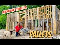 (TIMELAPSE) Pallet Barn Build From Reclaimed Wood - DIY Pallet Barn/Shed Build In 10 minutes