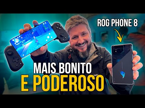 O MELHOR PARA GAMES! ROG Phone 8 com design fino, IP68 e resfriamento melhorado