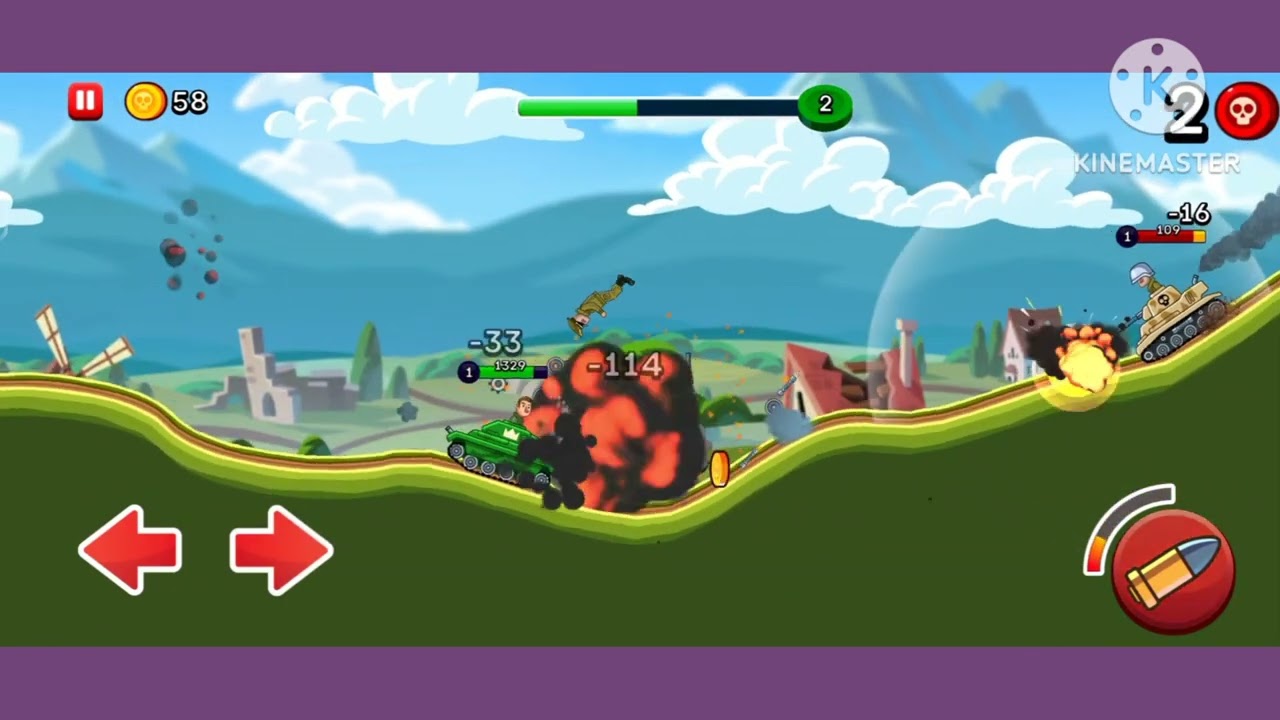 Hills Of Steel Game Level 2 Gameplay Video 