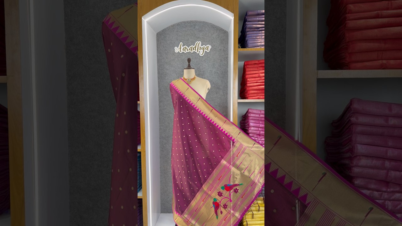 Pure Paithani Zari Border Parrot Motif Pallu Dupatta