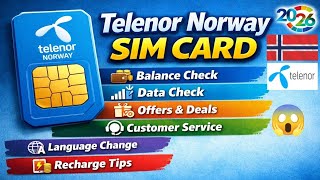 Telenor Norway SIM Card All Codes Balance Check, Data Check Offers &amp; Recharge Code #worldwork50 