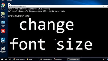 How to change command prompt font size in windows 10