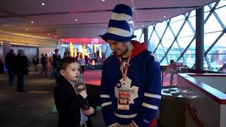 Joey the Jr. Reporter at the 2012 NHL All-Star Game Fan Fair