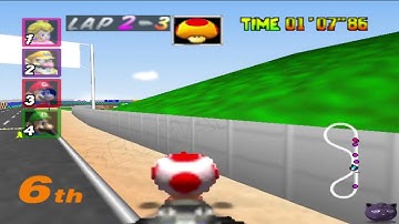 Mario Kart 64 ITEM BLAST | Luigi Raceway Mega Mushroom Shortcut 2 | Romhack/Mod