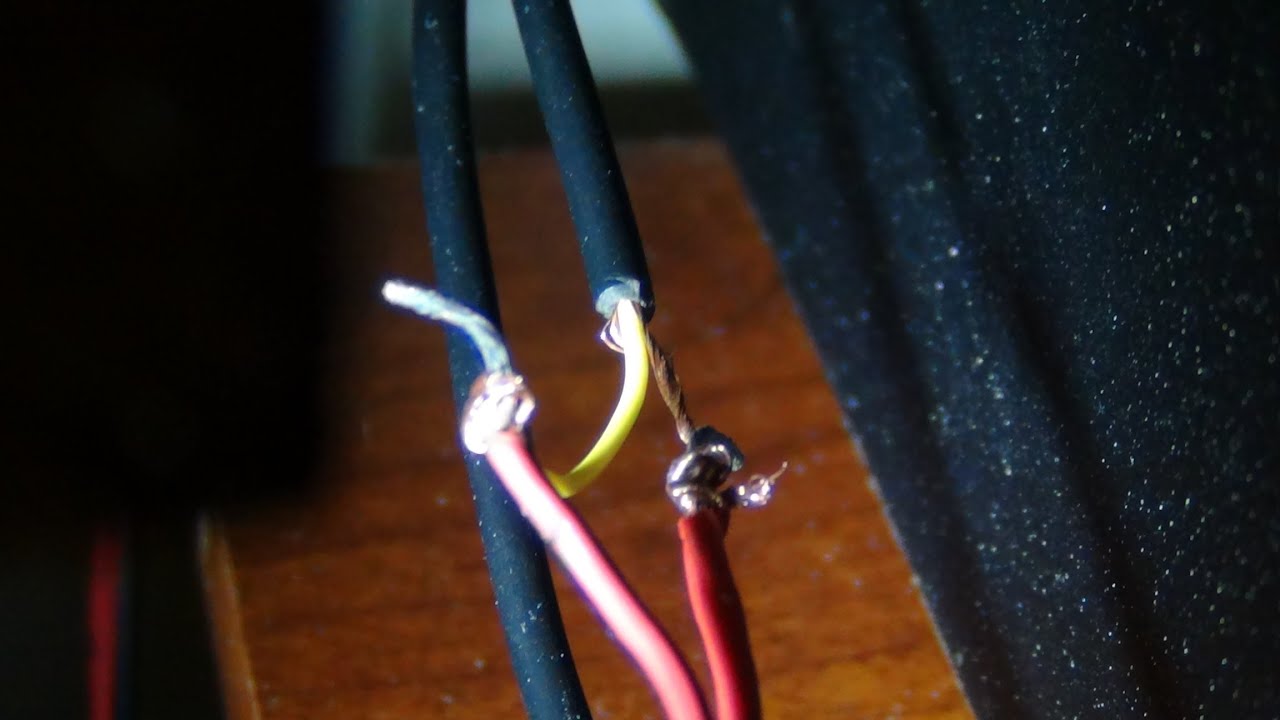 My homemade RCA cable to speaker wire adapter. - YouTube