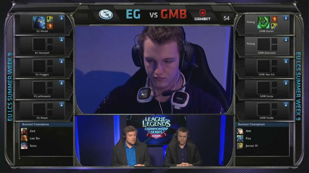 Evil Geniuses (EG) vs Gambit Gaming (GMB) || Super week EU LCS Summer 2013 W9D2 || Full Game HD