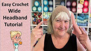 EASY CROCHET   Wide Headband Tutorial    Great for summer and craft shows   #hooks&needles