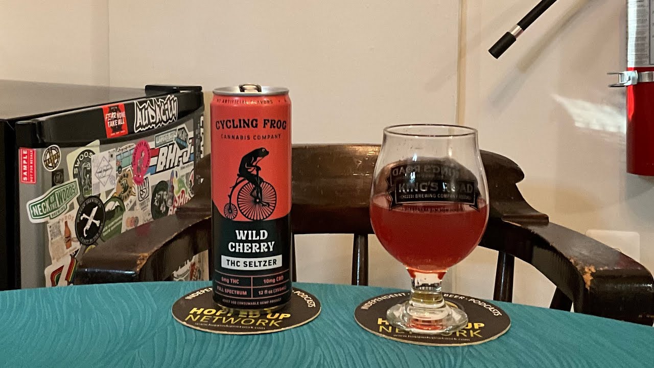 Wild Cherry THC Seltzer by Cycling Frog
