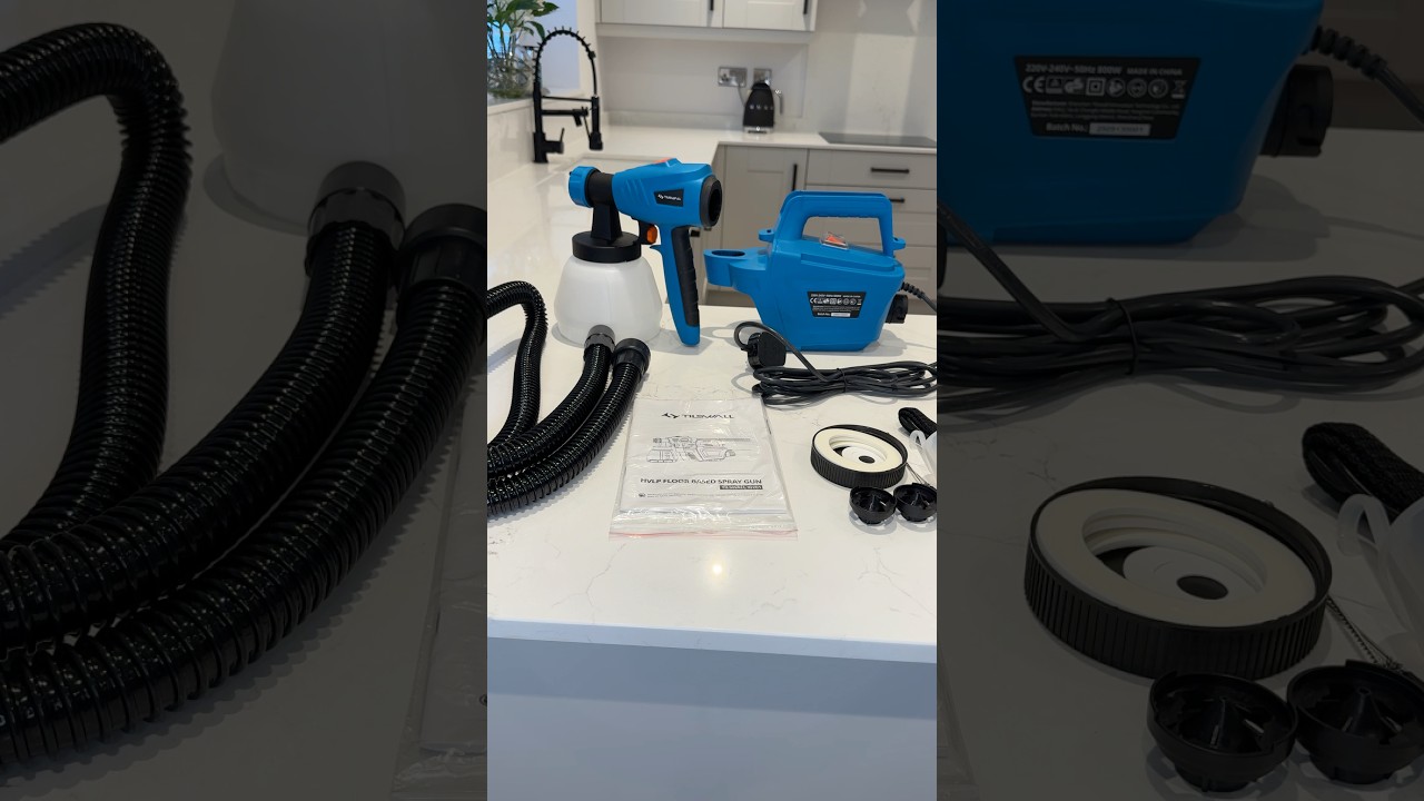 &lsquo;come check this&rsquo; a close up of one of the best rated Tilswall electric paint sprayer