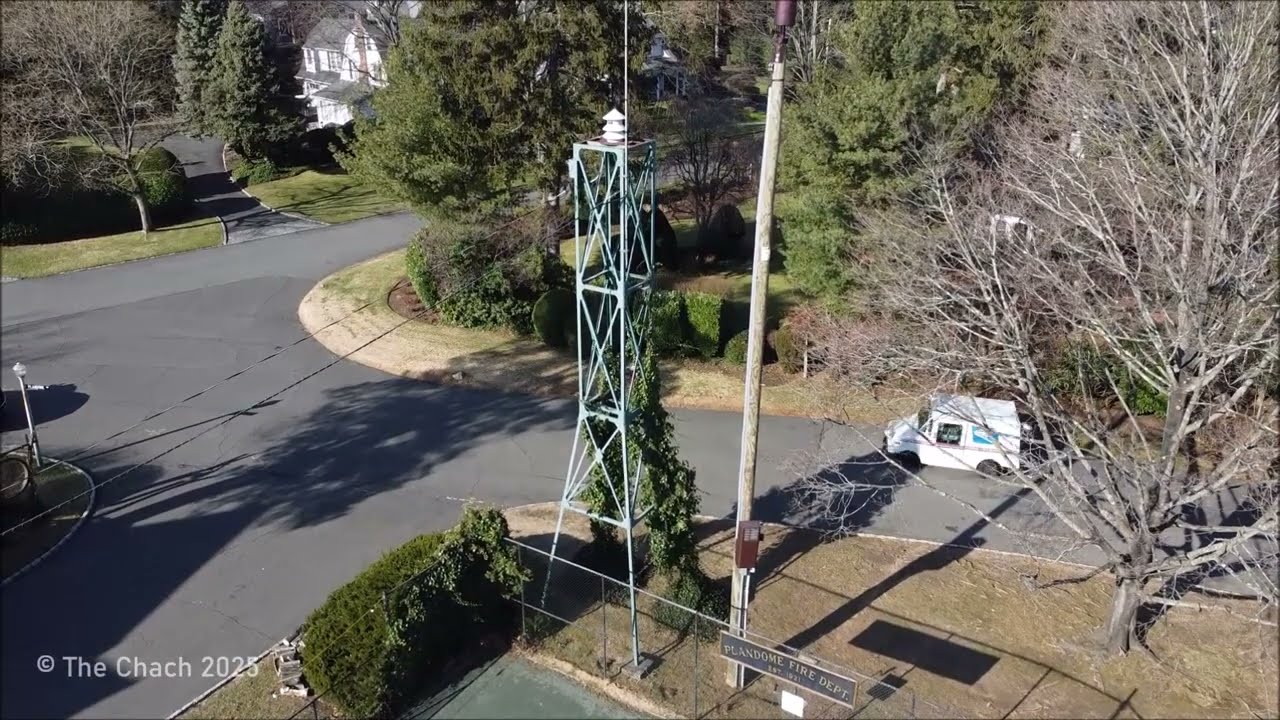 Plandome, NY Federal Signal Model 2 Aerial View - Noon Test 1/3/25