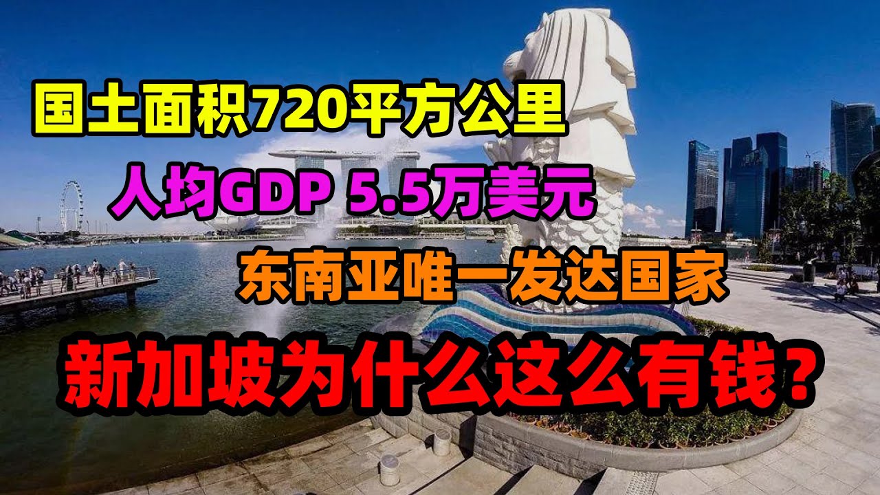 国土面积720平方公里，人均GDP 5.5万美元，东南亚唯一发达国家，新加坡为什么会这么有钱？他依靠的不仅仅只是地理位置...