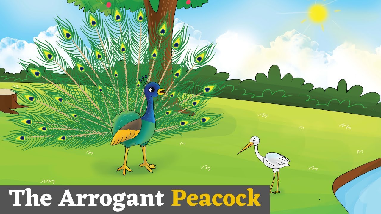 The Arrogant Peacock And The Crane || Moral Story For Kids || Kids ...