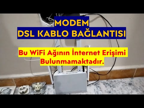 MODEM DSL BAĞLANTISI | Bu WiFi Ağının İnternet Erişimi Bulunmamaktadır