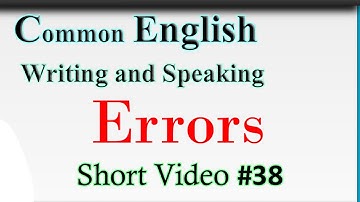 Common English writing and speaking errors and mistakes Part 38|Quick Correction