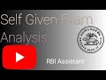 RBI Assistant Self Given Exam Analysis (11th April -:11:30 AM)
