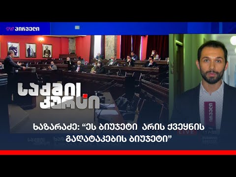 ხაზარაძე: “ეს ბიუჯეტი  არის ქვეყნის გაღატაკების ბიუჯეტი”