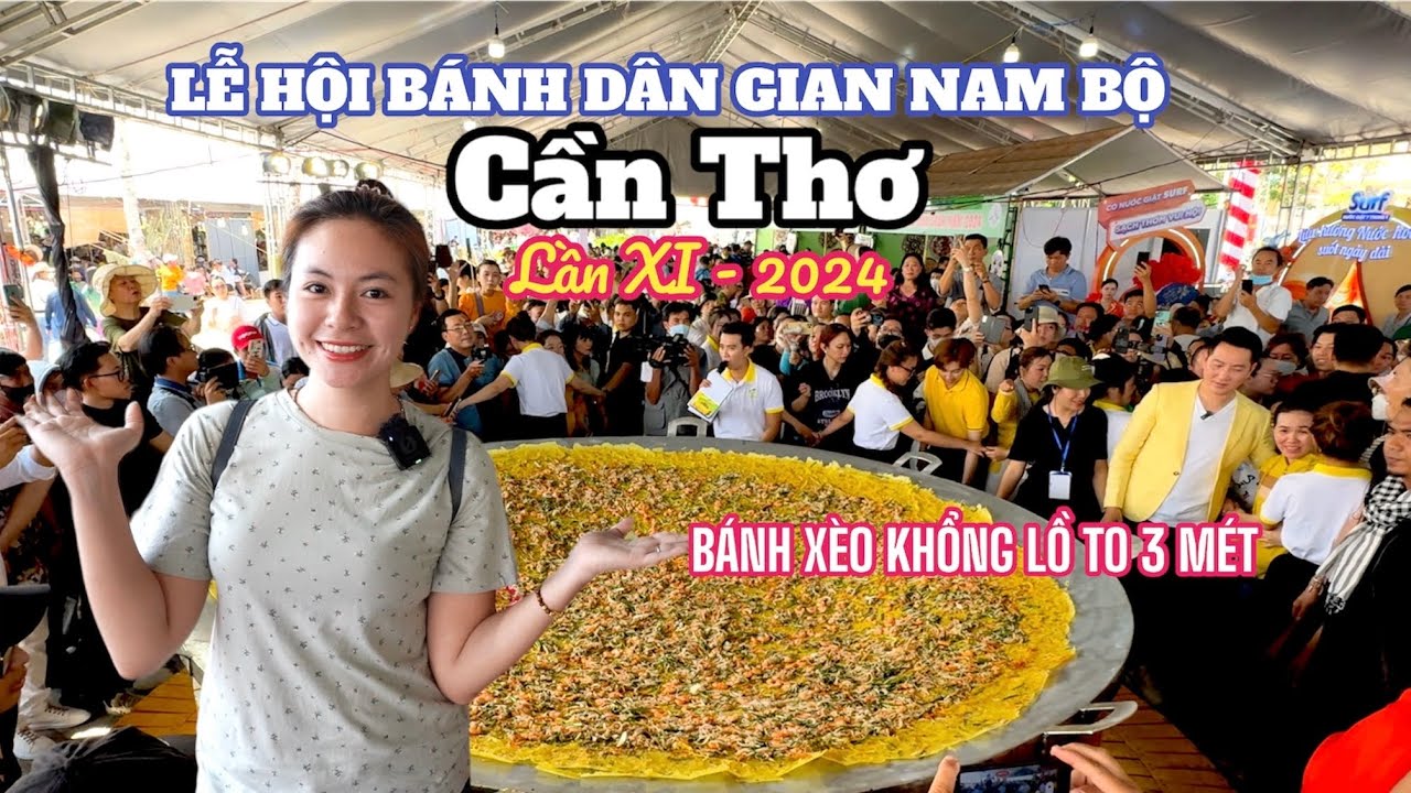 Kỷ lục BÁNH XÈO 1.000 người ăn, to 3M tại LỄ HỘI BÁNH DÂN GIAN CẦN THƠ năm 2024 | SHVLOG #538