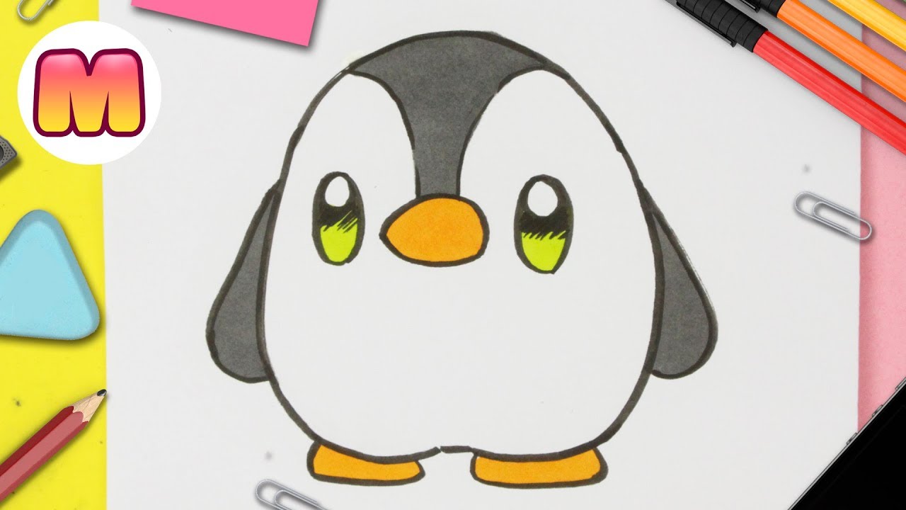 COMO DIBUJAR UN PINGÜINO KAWAII PASO A PASO - Dibujando un pingüino - Como  dibujar animales kawaii, dibujos de Animales Kawaii, como dibujar Animales Kawaii paso a paso