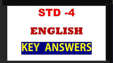 STD-4 TERM -1 ENGLISH | KEY ANSWERS |term1answerkey #kalvisaral