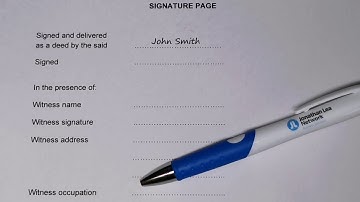 How to execute a deed