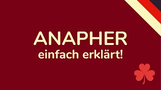Information ANAPHER - schnell & einfach erklärt (rhetorische Mittel animiert) 🇩🇪 News