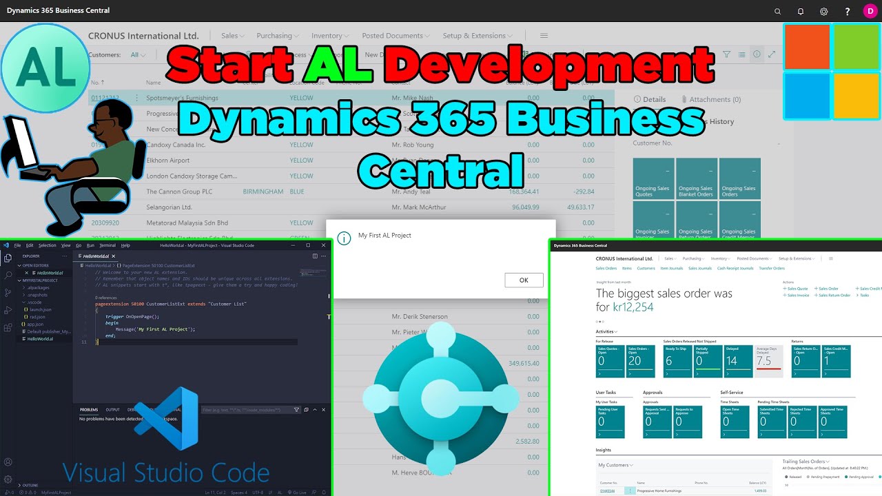 Set up Visual Studio Code Download Symbols and Publish an AL Extension on D365 Business Central