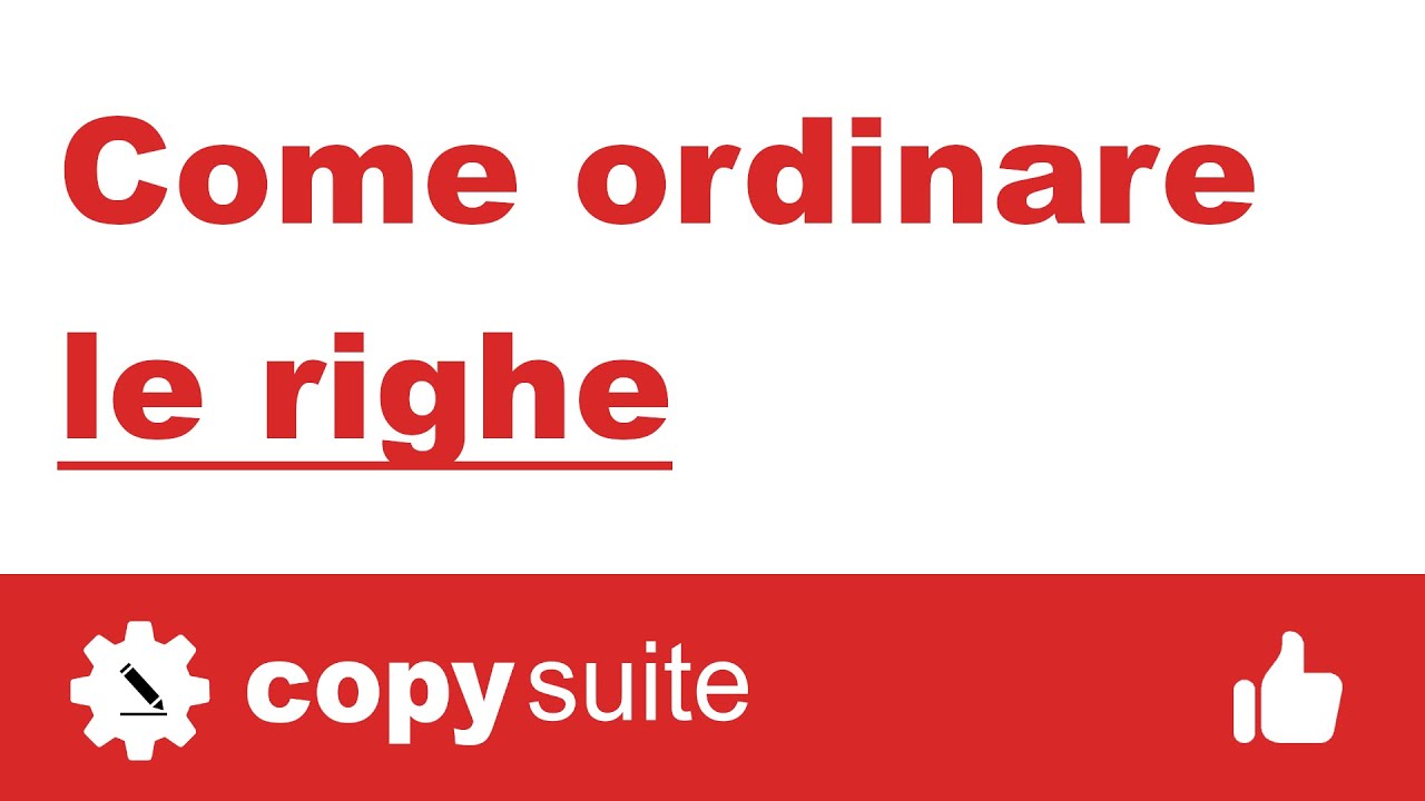 Ordinare le righe di un testo: alfabetico, casuale, per lunghezza - Corso Copywriting 2022 - Lez. 33